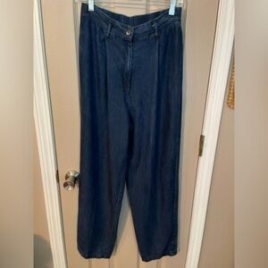 Coldwater Creek vintage pleated wide leg Tencel lyocell jeans.
